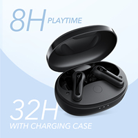 Soundcore przez Anker Life P2 Mini prawdziwe bezprzewodowe wkładki douszne, 10mm sterowniki z dużym basem, niestandardowy EQ, Bluetooth 5.2, 32H czas odtwarzania 6
